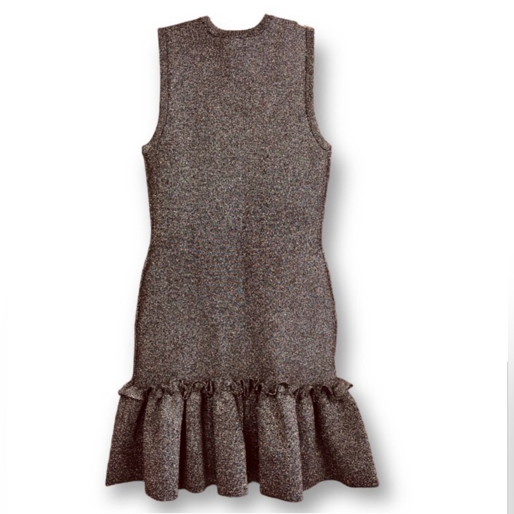 A.L.C $595 Retail Kilmer Crewneck Sleeveless Metallic Knit Dress, Size Large - Picture 6 of 13
